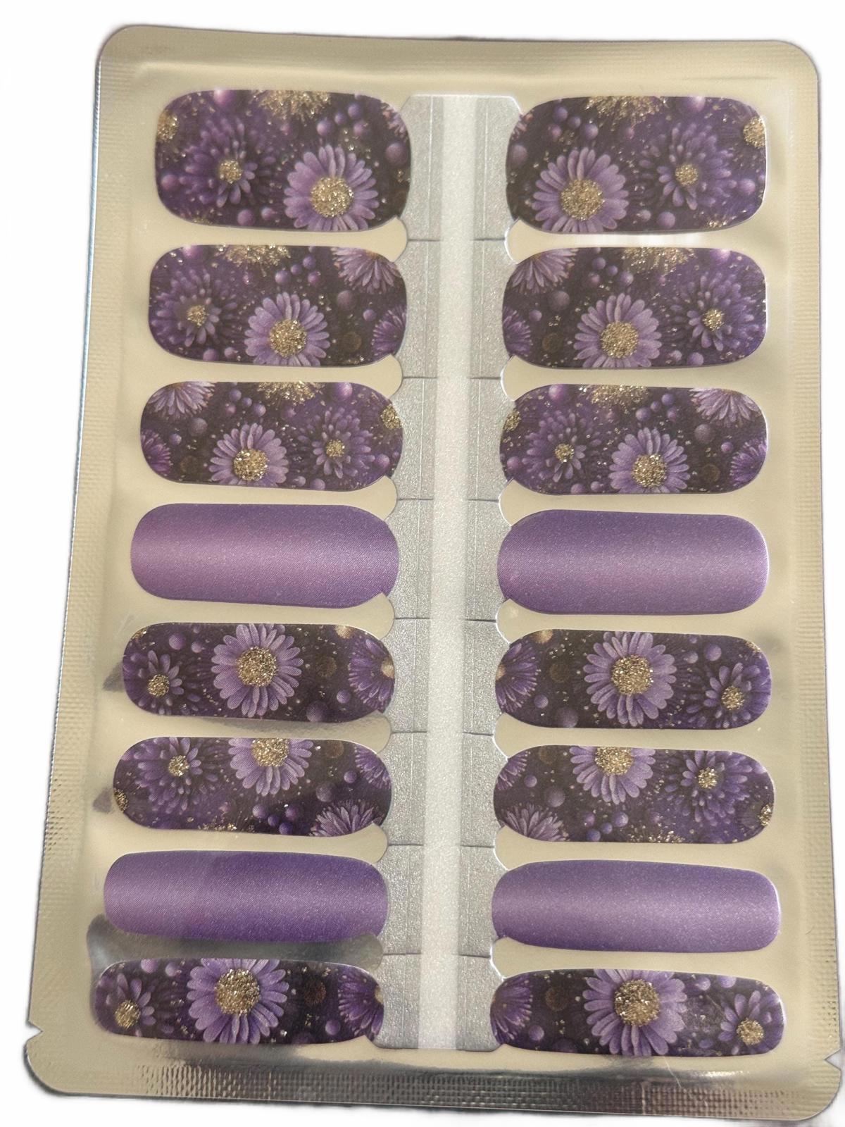 BlossomNoir: Midnight Blooms UV Free Gel Nail stickers