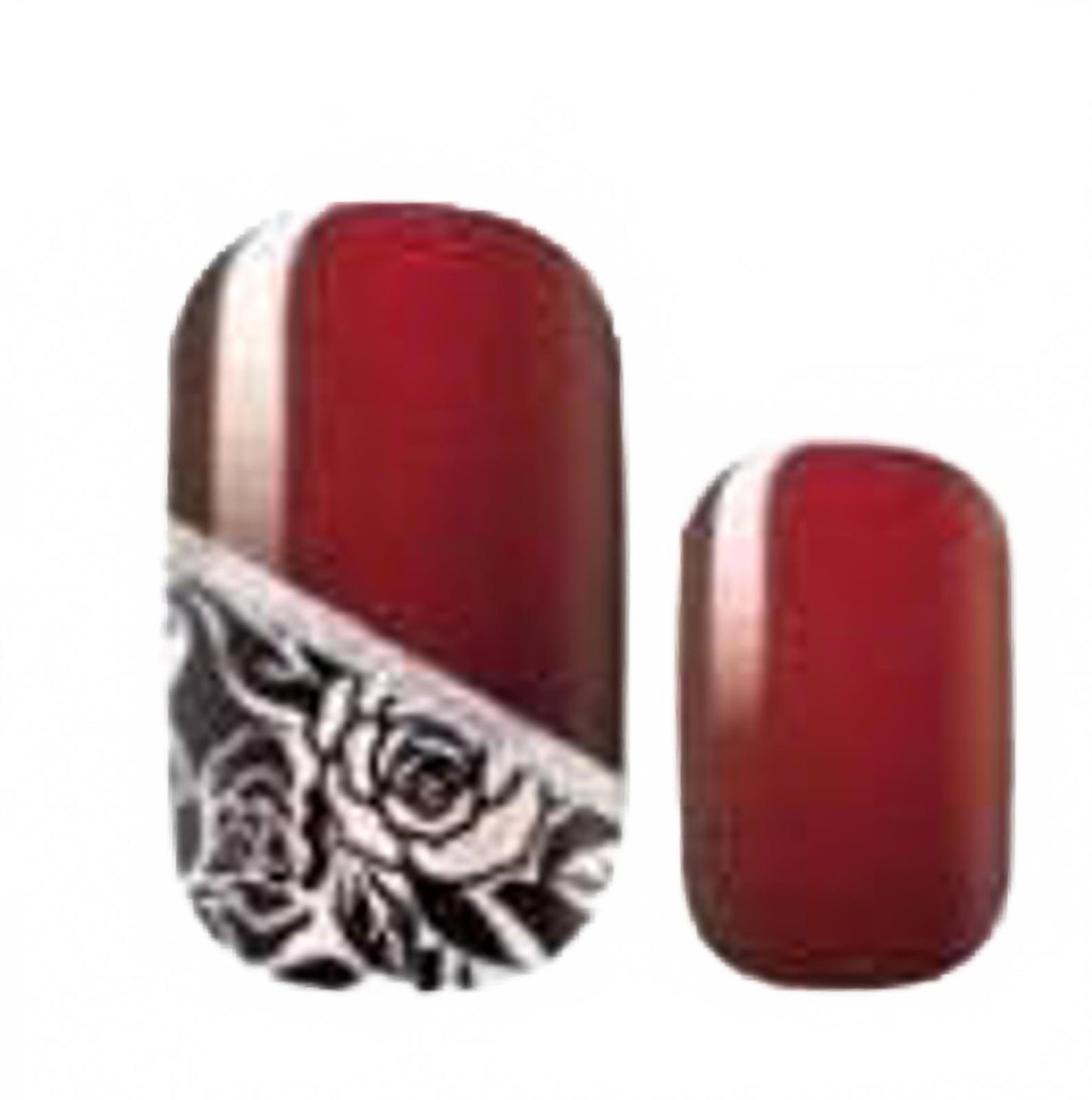 BlossomNoir: Velvet Noir Blooms UV Free Gel Nail stickers