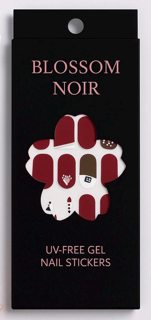 BlossomNoir:Crimson Royale UV Free Gel Nail stickers