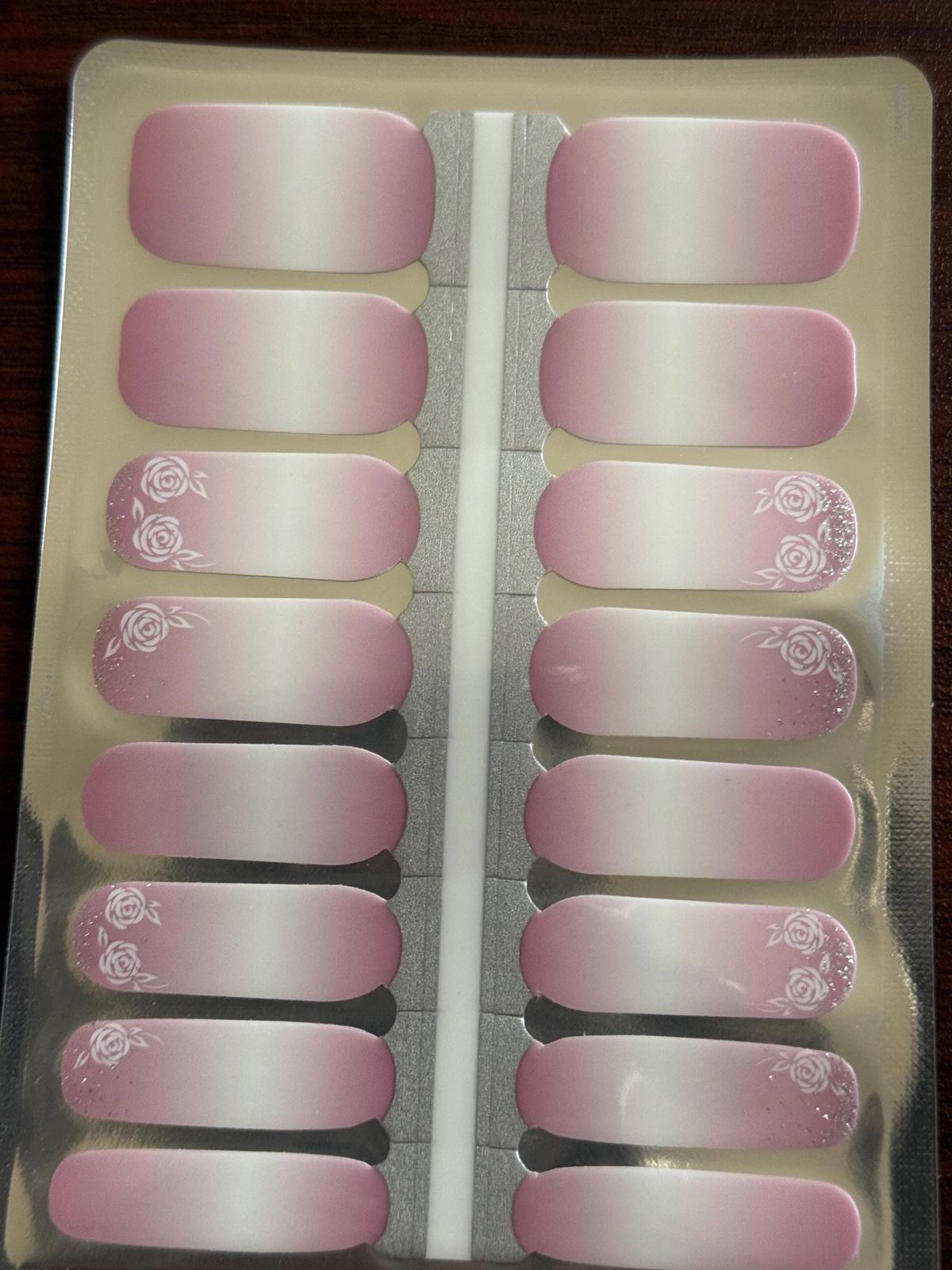 BlossomNoir: Pink Blossom Petal Kiss UV Free Gel Nail stickers