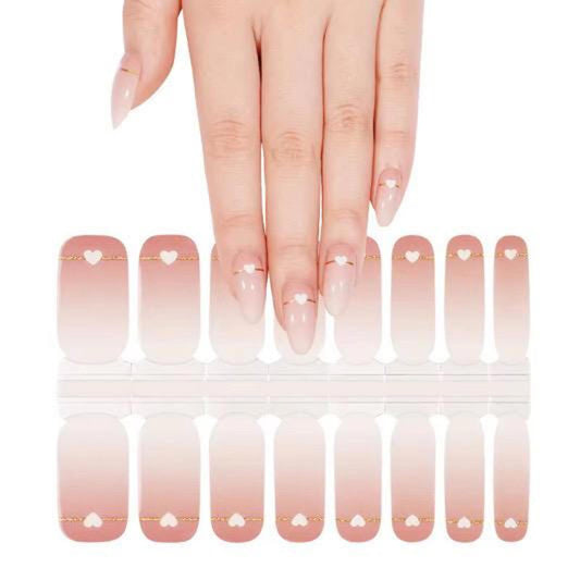 BlossomNoir: Blooming Heartbeat UV Free Gel Nail stickers